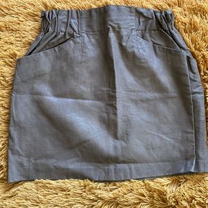 Zara X-Small Brown Leather Skirt